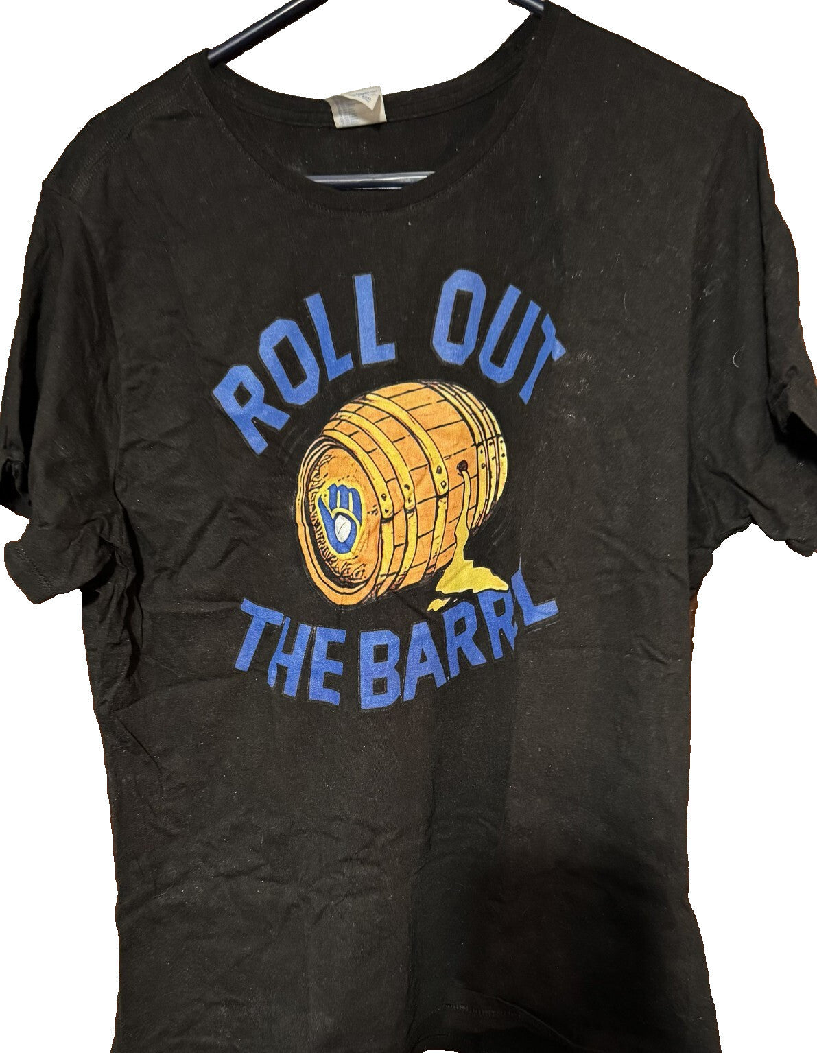 Milwaukee Brewers Roll Out The Barrel Men's Size XXL t-shirt Black