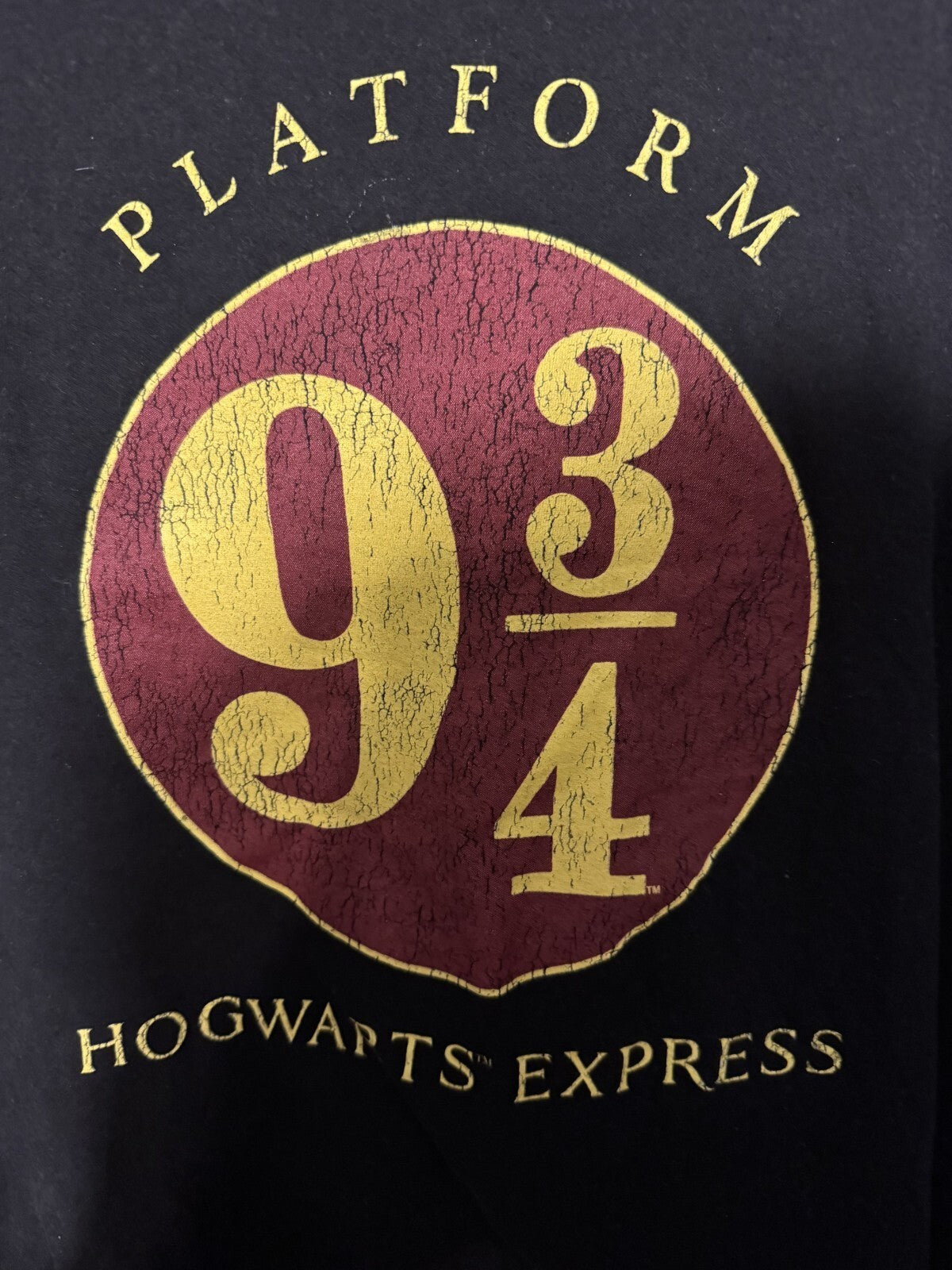 Harry Potter Platform 9 3/4 T-Shirt Men's Size XL Black
