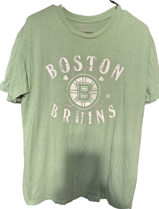 Boston Bruins Old Time Hockey St. Pats Day T-Shirt Green Men's Sz L