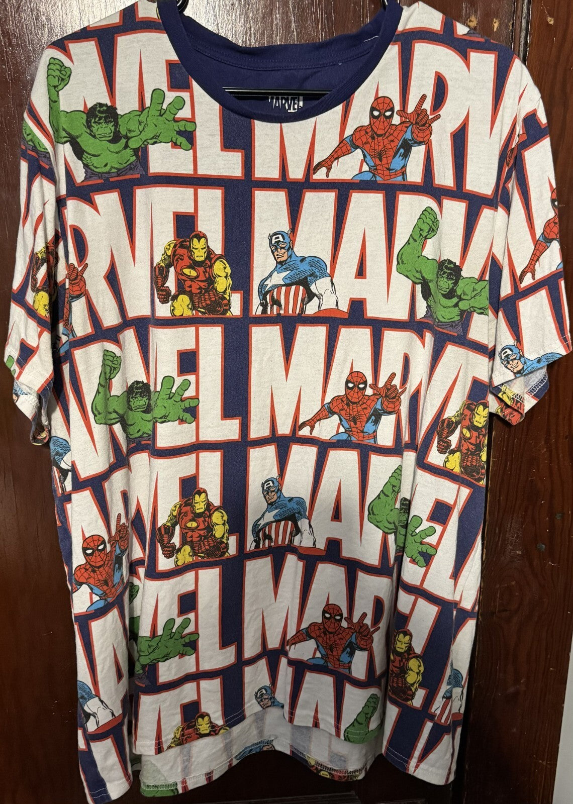 Captain America Marvel Avengers T-Shirt Men's Sz 2XL Blue