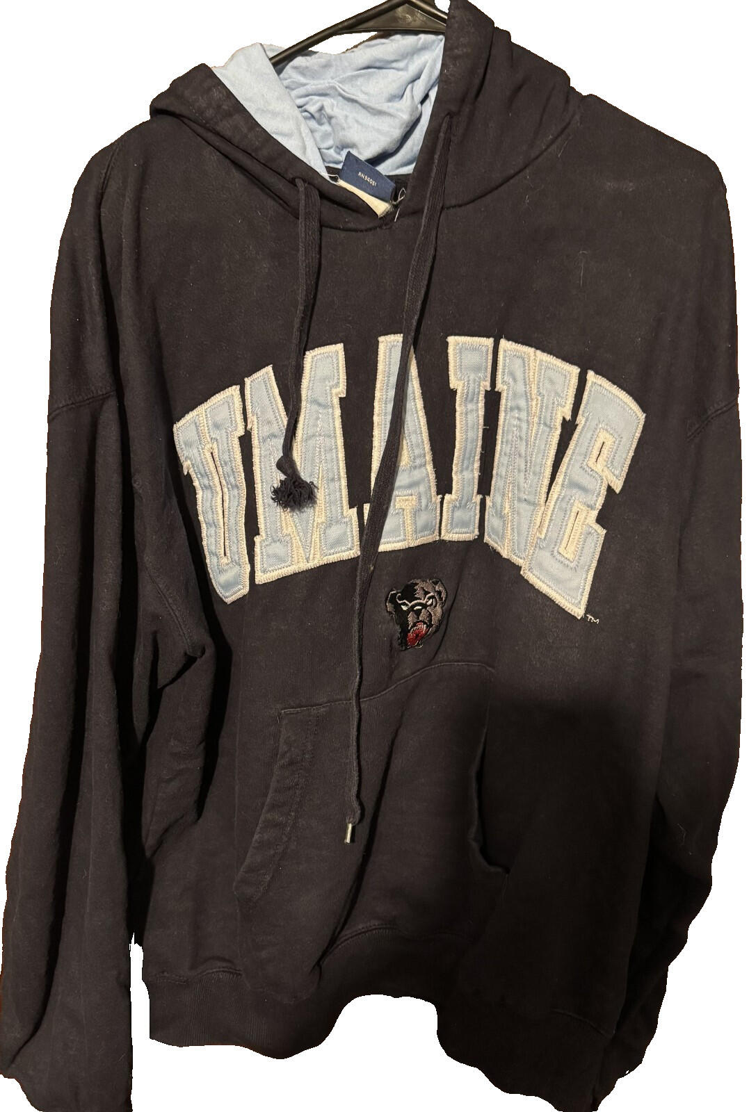 Maine Black Bears Pullover Hoodie Men Sz XL? Blue