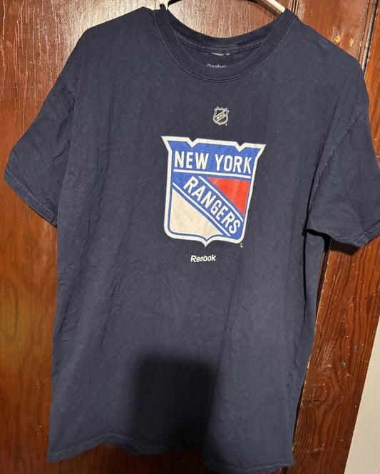 New York Rangers Vintage Reebok S/S Blue Men's Size L