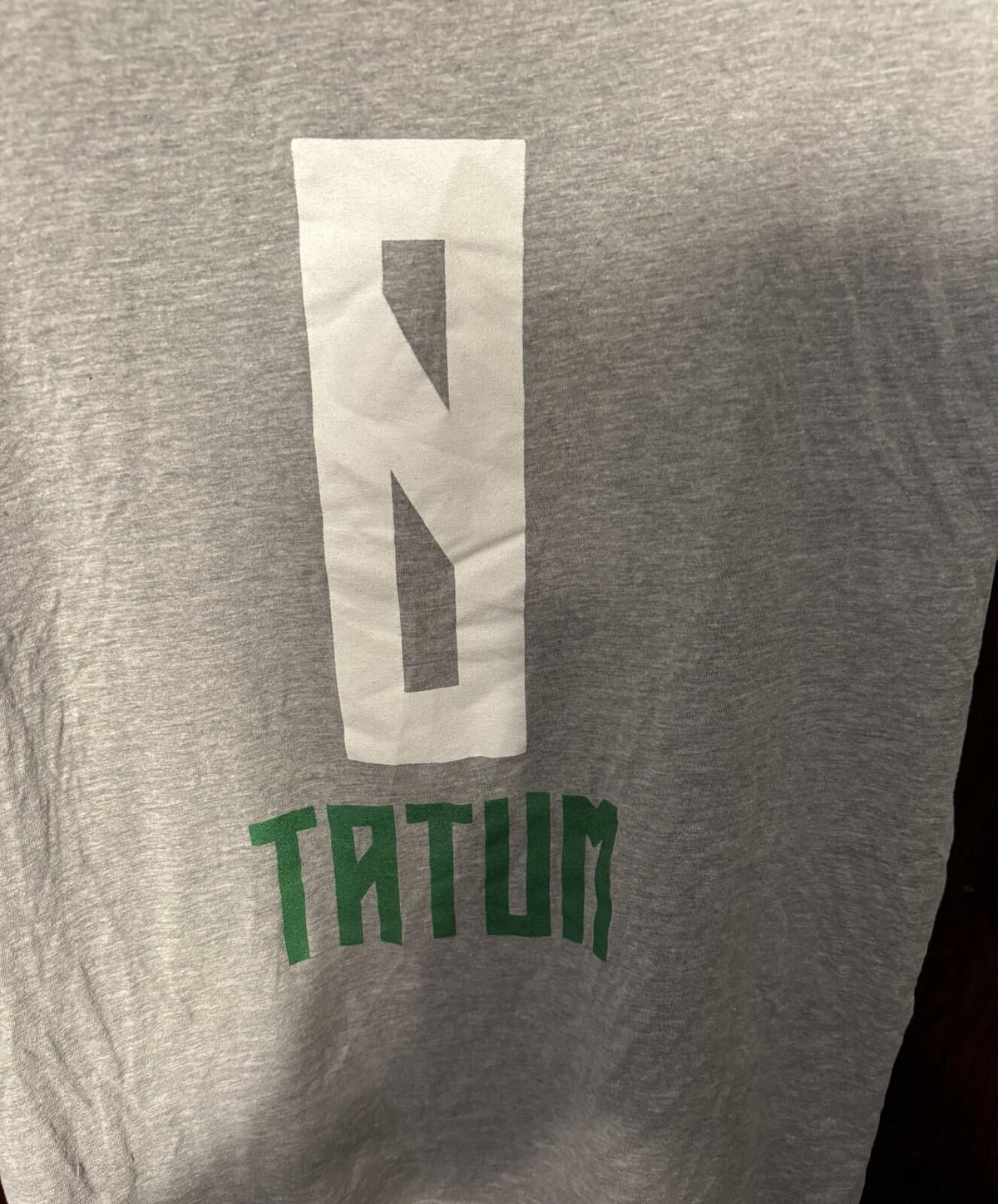Boston Celtics Tatum #0 T-Shirt Men Size L NBA Gray