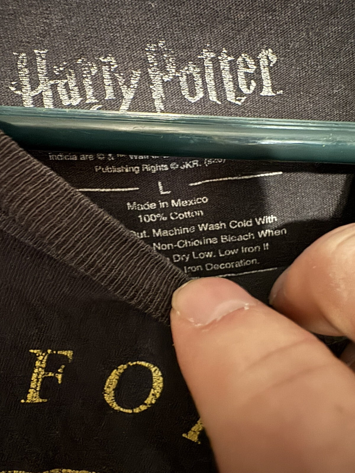 Harry Potter Platform 9 3/4 T-Shirt Men's Size L Black