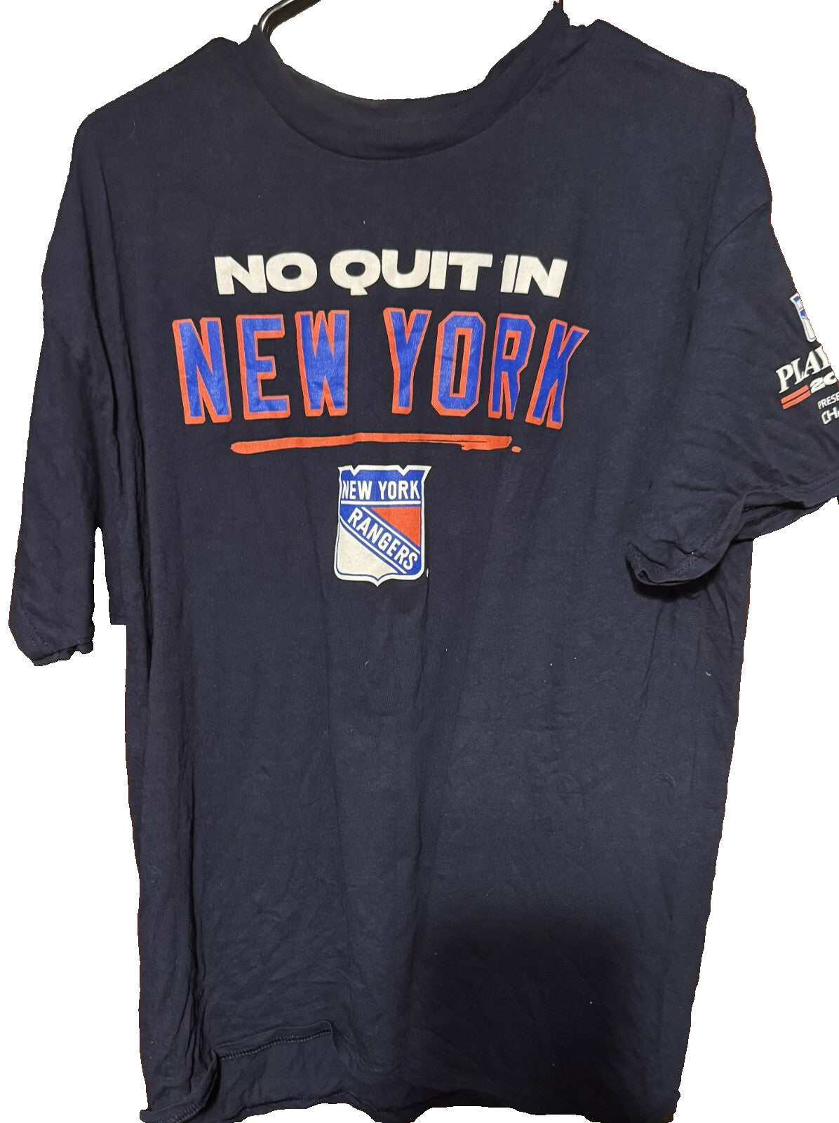 New York Rangers Short Sleeve T-shirt Blue Men's Size XL