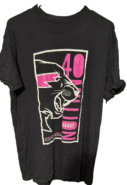Mr. Beast Autographed 40 Millionth Subscriber Tee shirt Men's Sz L Black