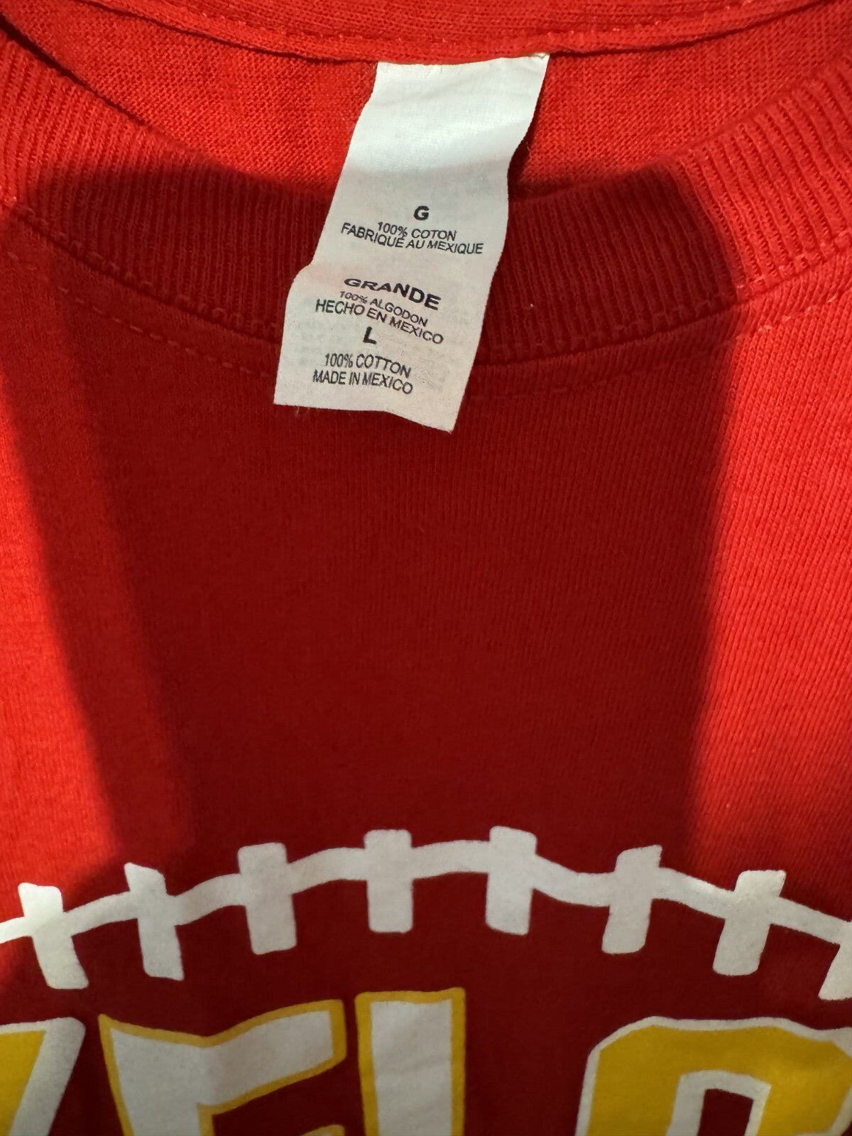 Kansas City Chiefs Travis Kelce Red t-shirt Men's Size L