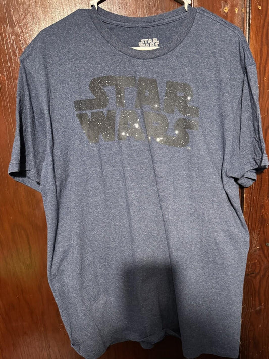 Star Wars Logo T-Shirt Men's Size XL Blue