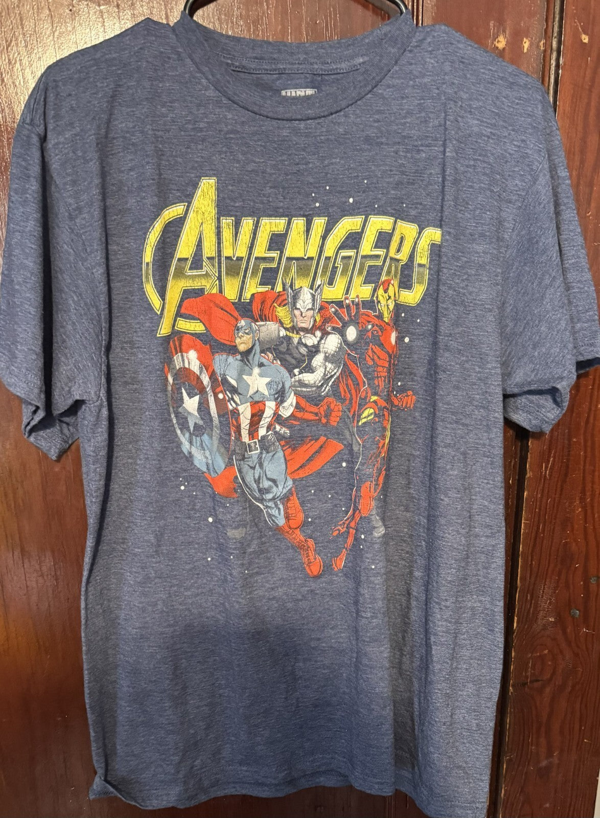 Marvel Avengers Tee Short Sleeve shirt Men's Size Large Blue