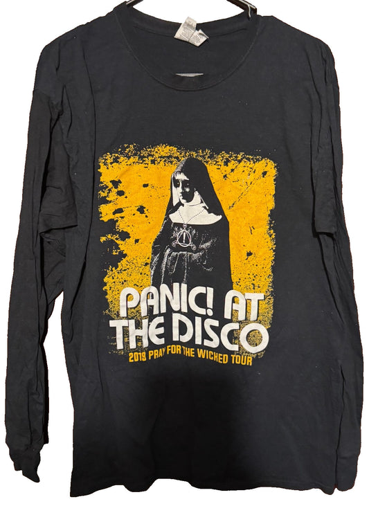 Panic! At the Disco 2019 Tour Concert L/S t-shirt Black Men's size L