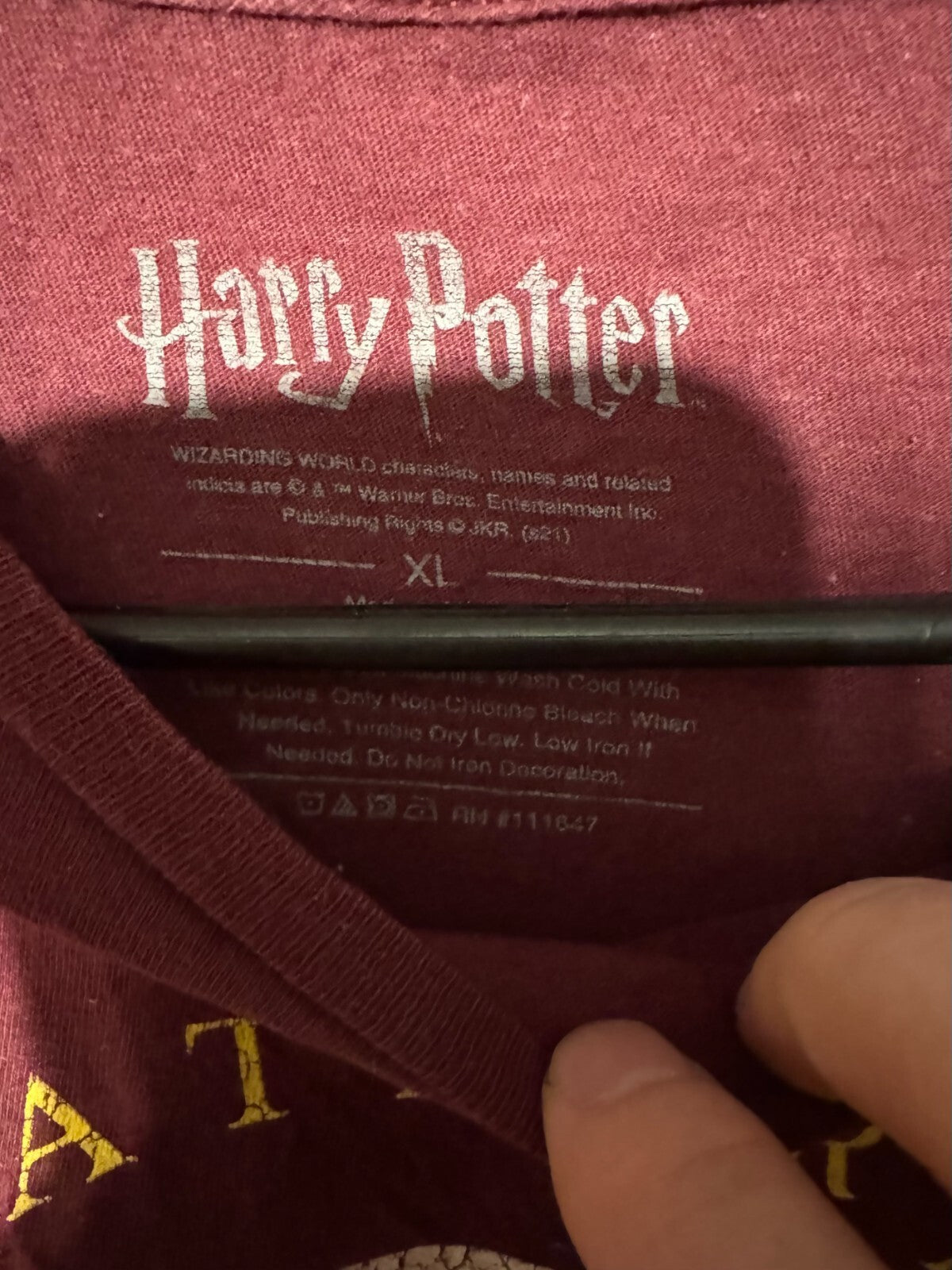 Harry Potter Platform 9 3/4 T-Shirt Men's Size XL Red