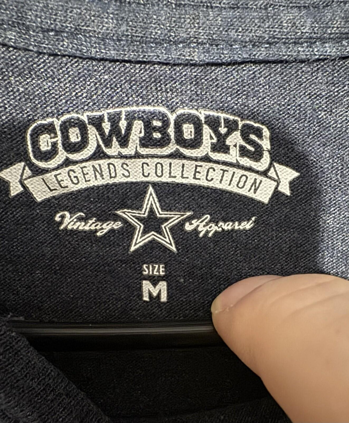 Dallas Cowboys Vintage Logo T-Shirt Gray Men Size M