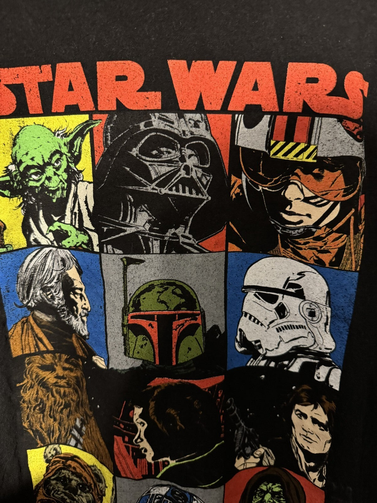Star Wars Logo Characters T -Shirt Men's Size XL Gray