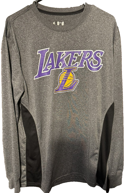 Los Angeles Lakers Unk Men Size L Gray Long Sleeve T-Shirt