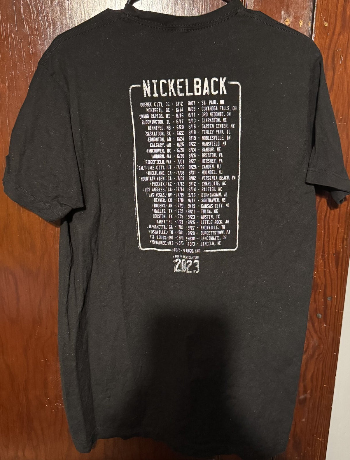 Nickelback 2023 Concert t-shirt Black Men's size L