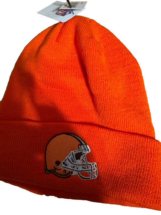 Cleveland Browns Cuffed Knit Beanie Hat Winter Cap Toque NFL NEW WITH TAGS Orang