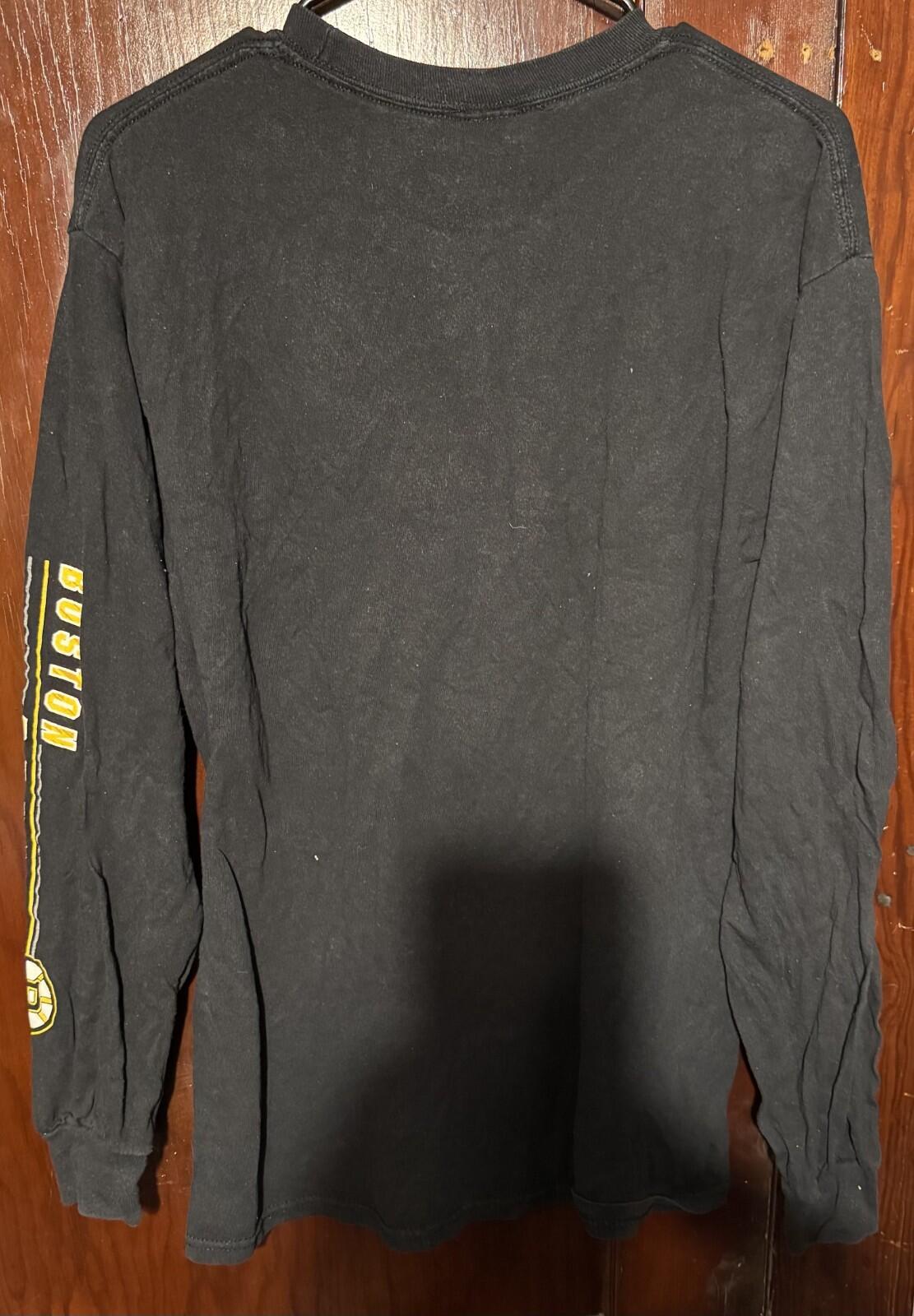 Boston Bruins Majestic Long Sleeve T-Shirt Black Men's Sz L