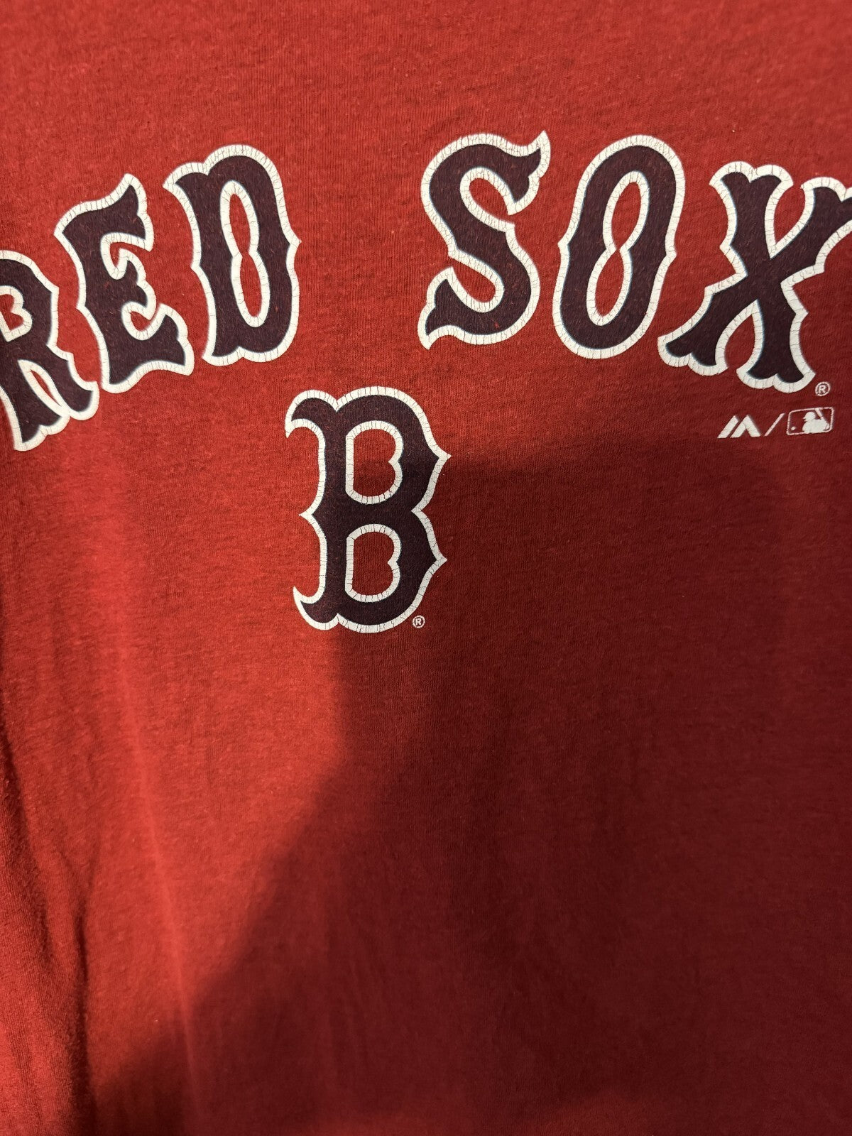 Boston Red Sox Majestic Short Sleeve Tee Men's L Red MLB