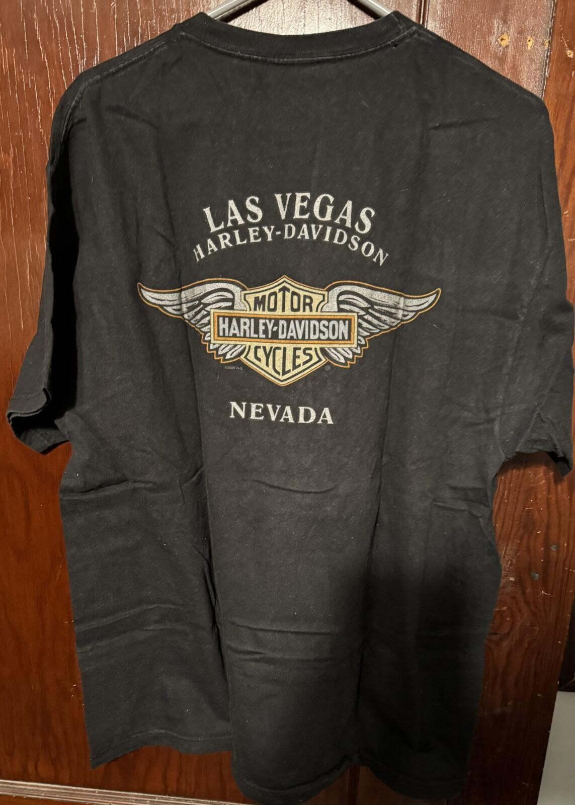 Harley-Davidson of Las Vegas T-Shirt Men's Sz XL Black H-D