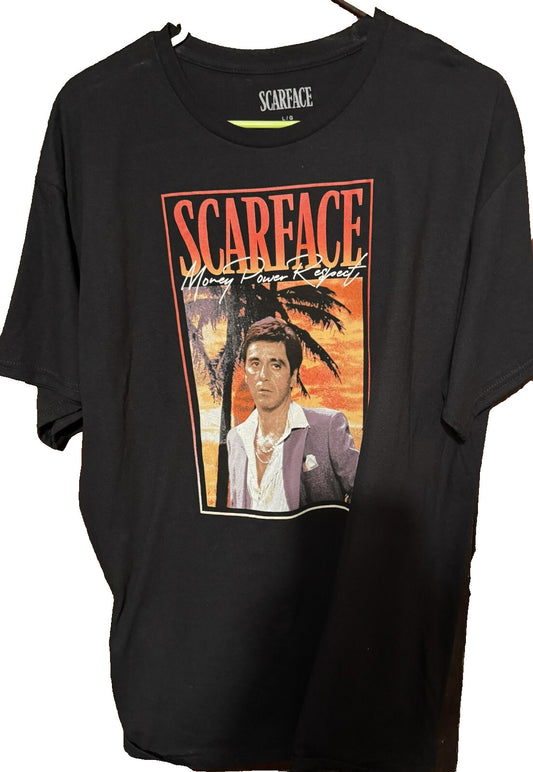 Scarface Movie Logo T Shirt Men Sz L Black New Without Tags