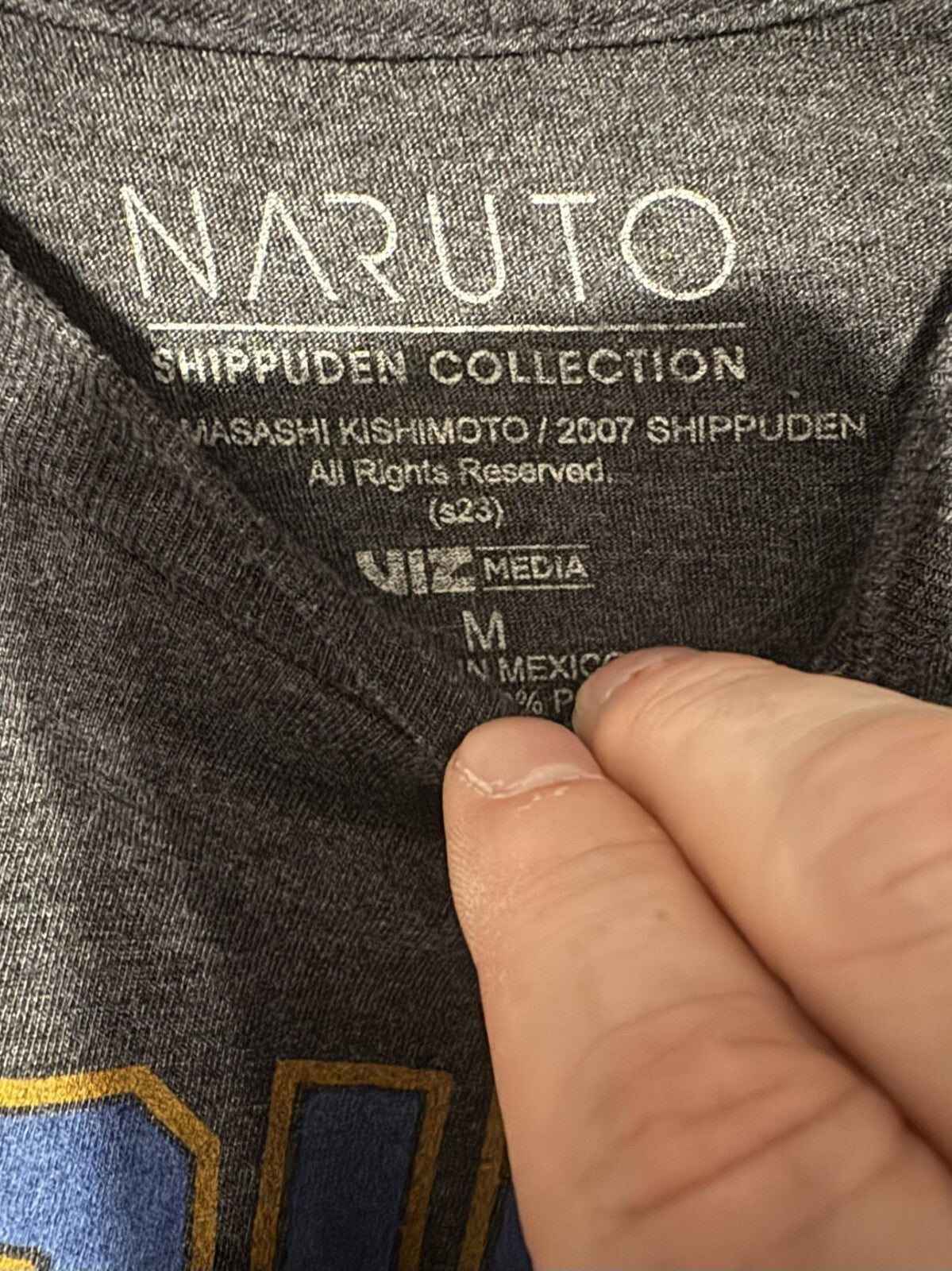Naruto anime T-Shirt Men's Size M Gray