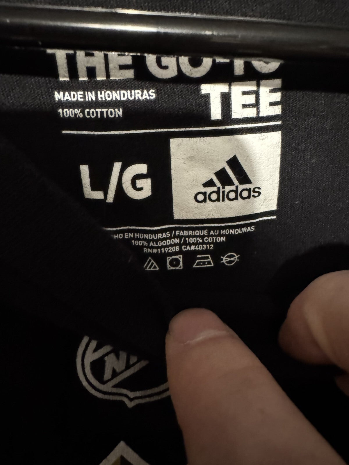 Vegas Golden Knights Marc-Andre Fleury Adidas Black Tee Men sz L