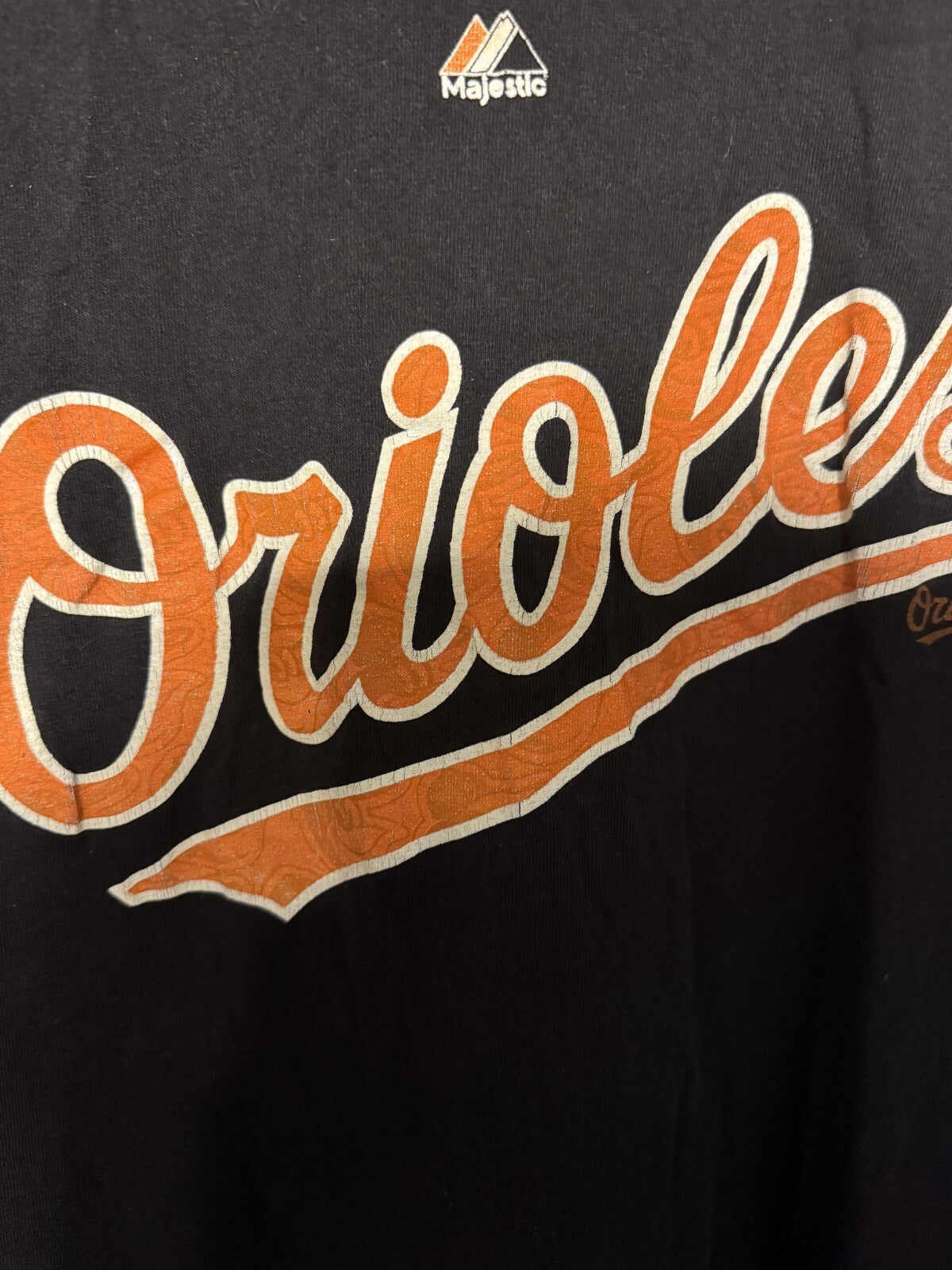 Baltimore Orioles Majestic Black Adam Jones #10 t-shirt Men size L