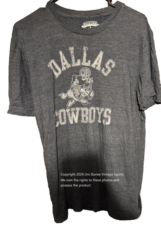 Dallas Cowboys Vintage Logo T-Shirt Gray Men Size M
