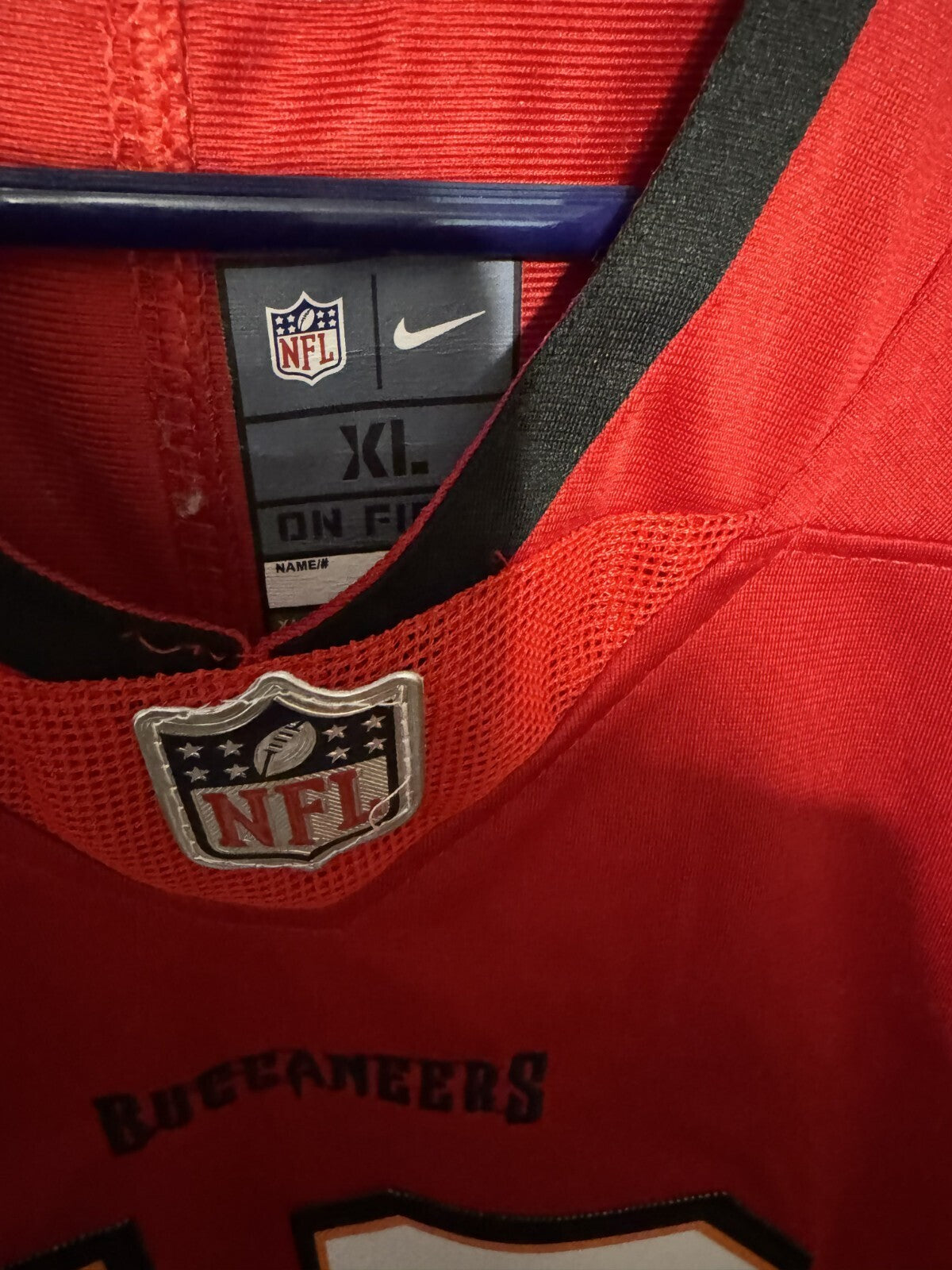 Tampa Bay Buccaneers Tom Brady Jersey Men Sz XL Red Vintage