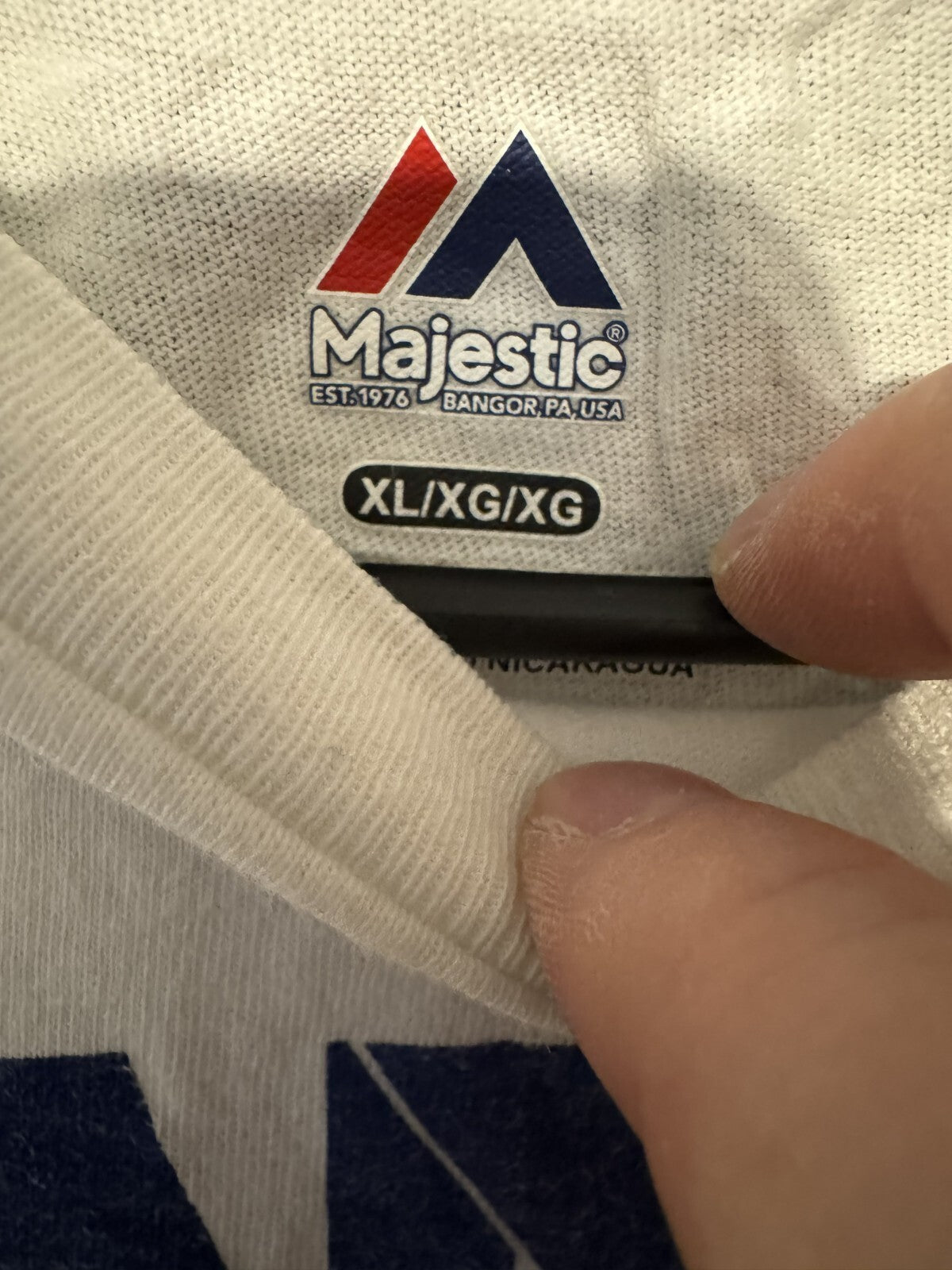 New York Giants Majestic Long Sleeve T-Shirt Men Sz XL White