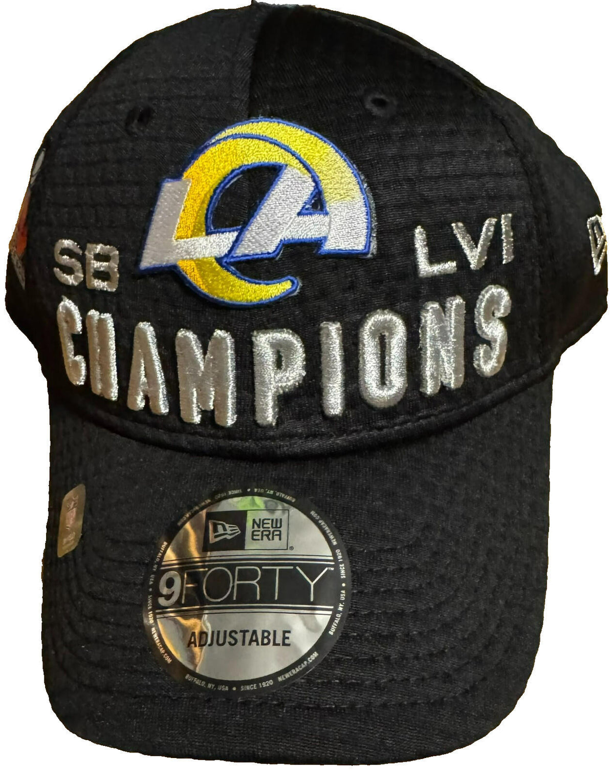 Los Angeles Rams Super Bowl LVI Champs New Era Hat Sz OSFA Black NEW WITH TAGS