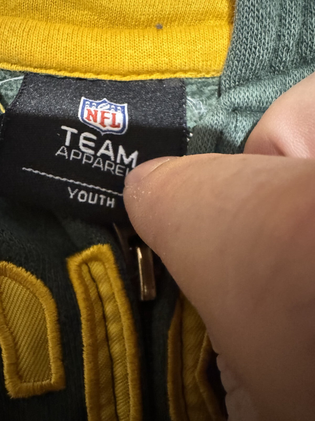 Green Bay Packers Full Zip Hoodie Kid's Size XL ? Green