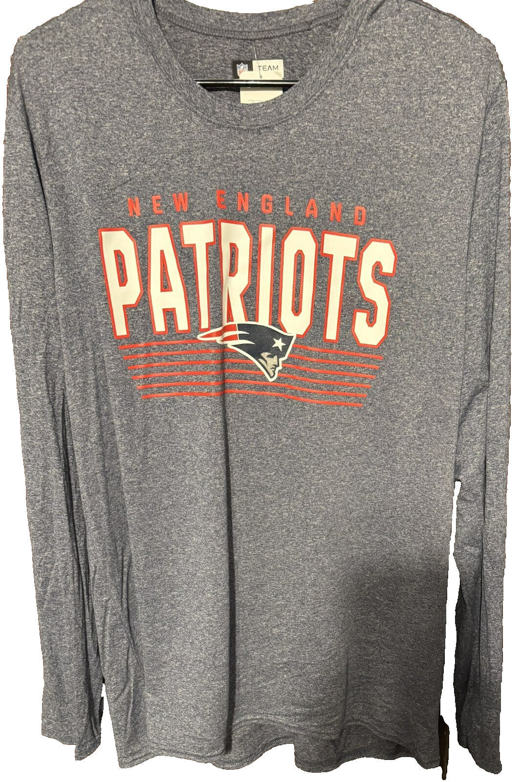 New England Patriots L/S T-Shirt Men XL Blue New With Tags