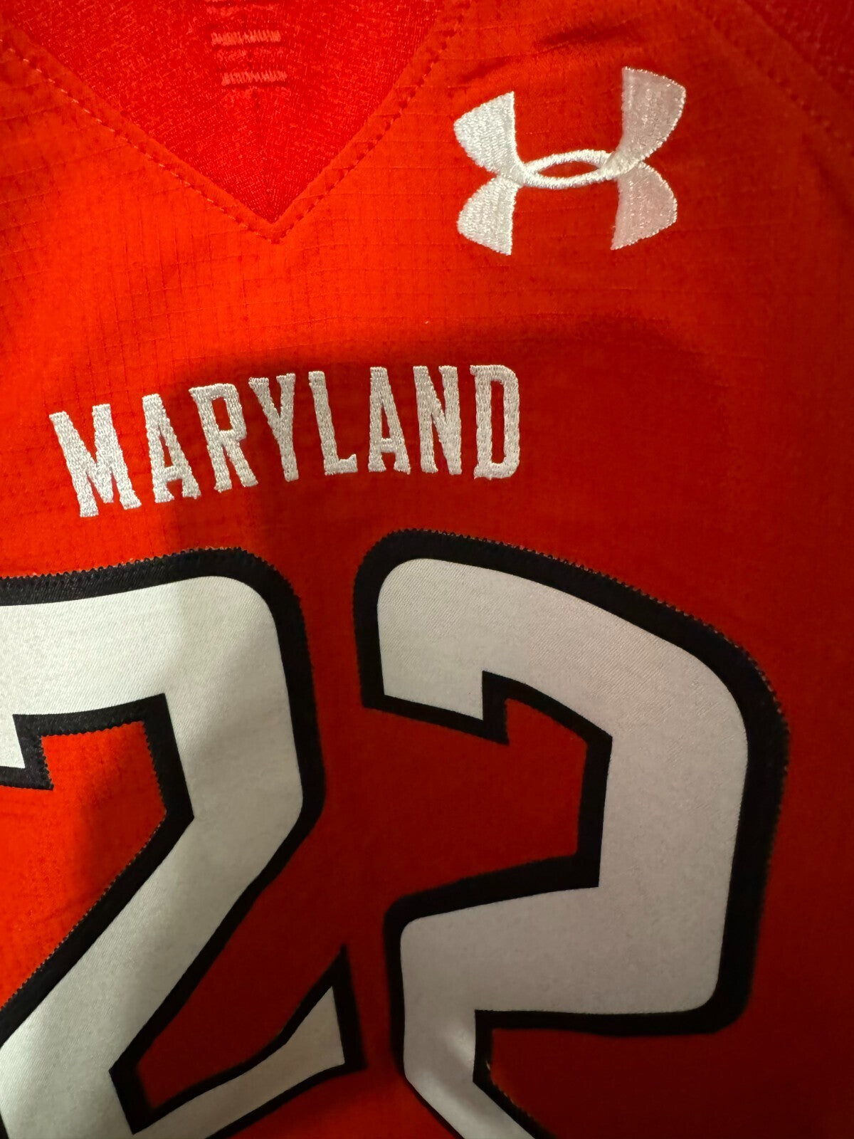 Maryland Terps #22 Under Armour Men Jersey NEW WITH TAGS Red