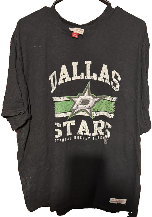 Dallas Stars Mitchell and Ness Black T-Shirt Men Sz XL