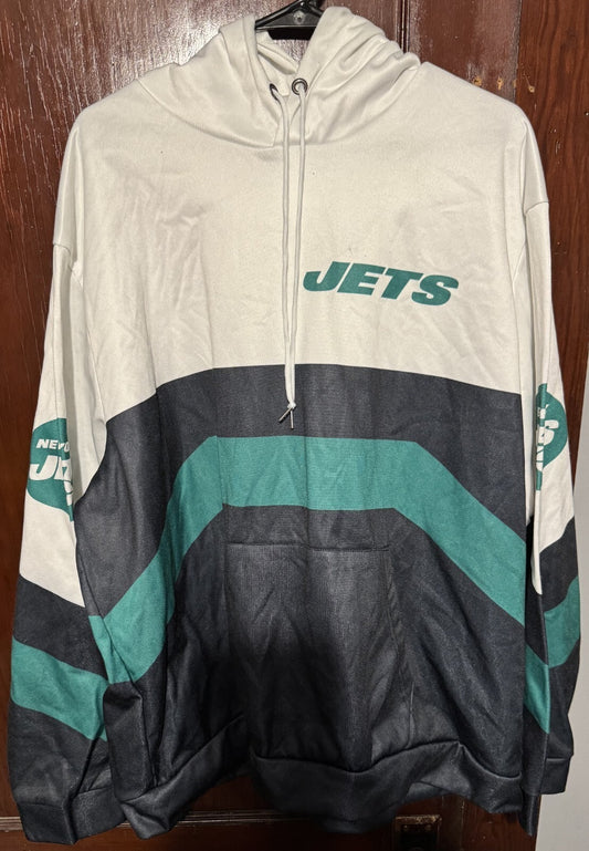 New York Jets Football Hoodie Men's sz XXL ? White/Green/Black