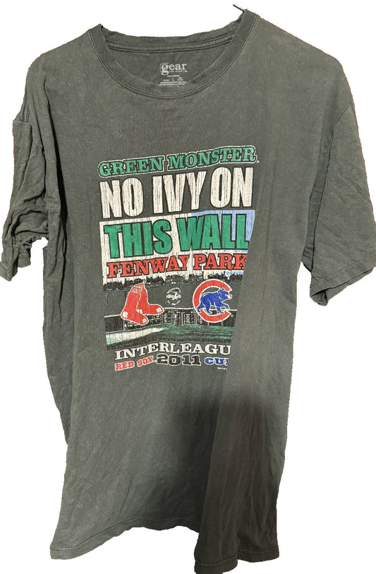 Boston Red Sox Chicago Cubs Gear for Sports T-shirt Men's L Green