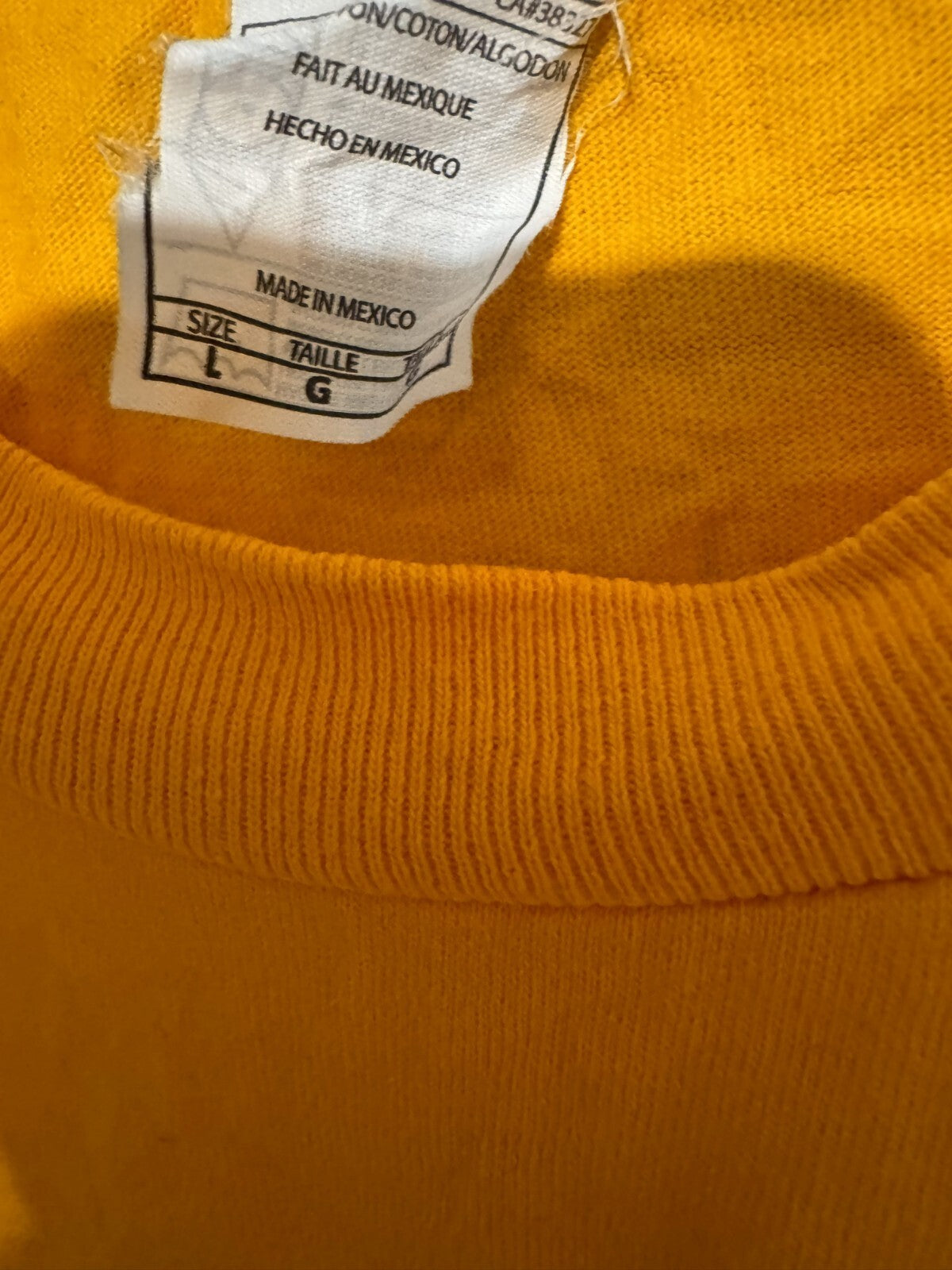 Boston Bruins Short Sleeve Yellow T-Shirt Men's Sz L