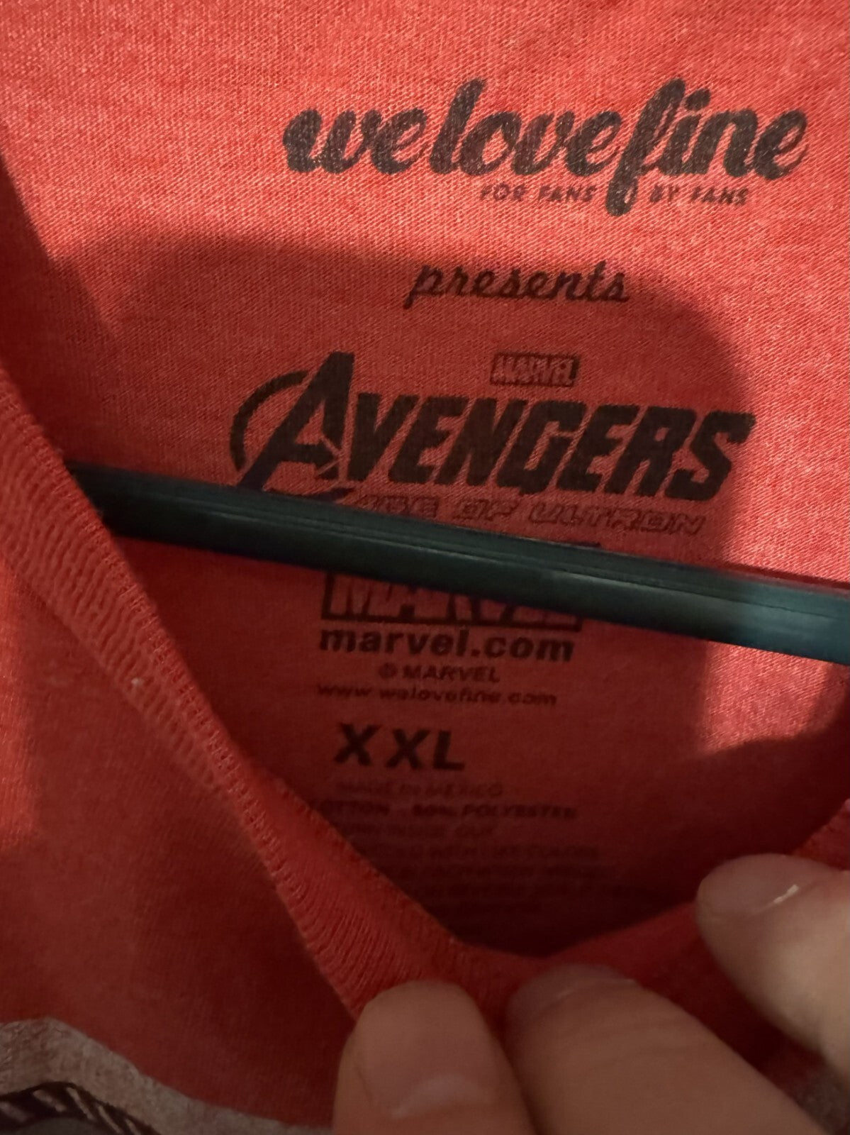 Iron Man Ultron Marvel Avengers T-Shirt Men's Size 2XL Red