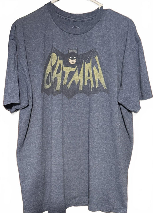 Batman Vintage Logo T-Shirt Men's Size XL DC Comics Blue
