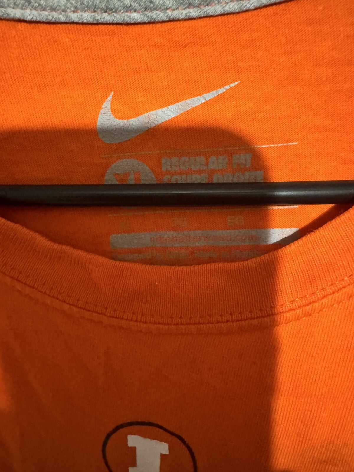 University of Illinois Nike Football T-Shirt Men's Size XL Orange
