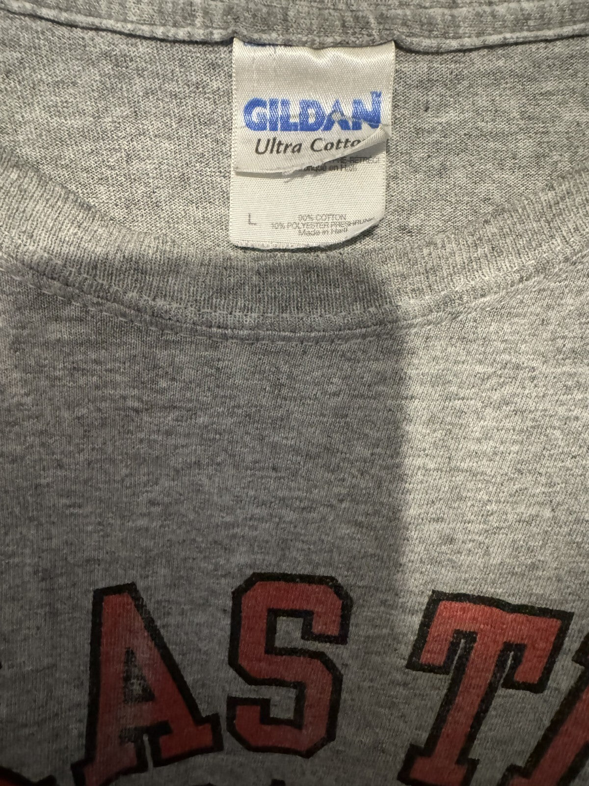 Texas Tech Red Raiders Basketball T-Shirt Men's Size L Gray