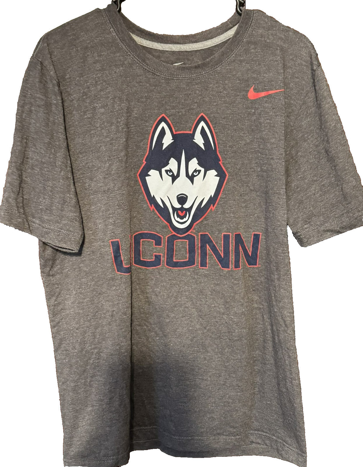 UConn Huskies Nike Short Sleeve Tee Men's L Gray