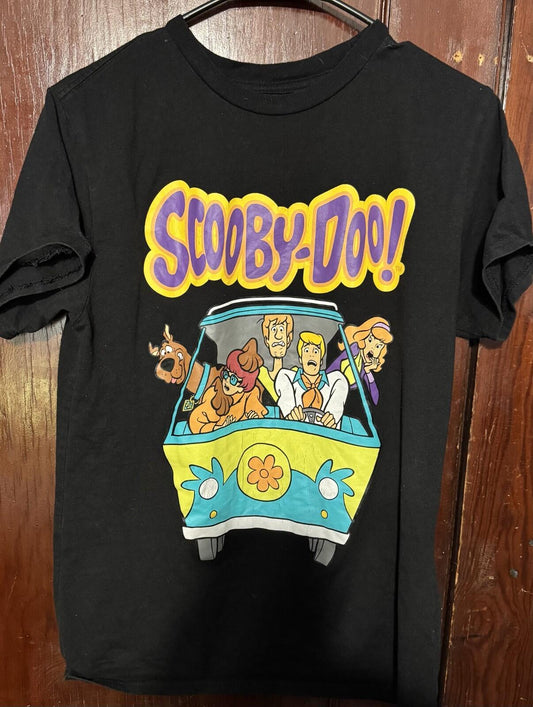 Scooby Doo Mystery Inc Logo T-Shirt Men Sz M Black