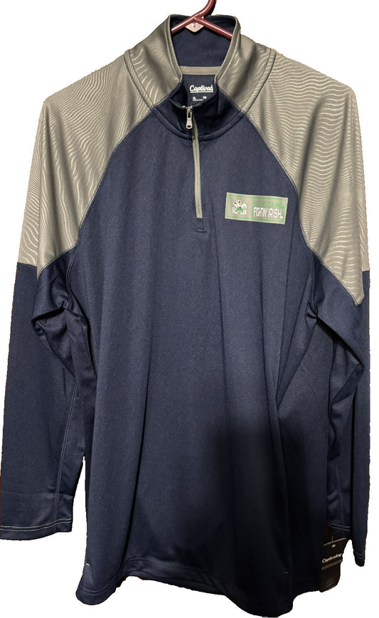 Notre Dame Fighting Irish Blue Captivating L/S 1/4 Zip Size XL NEW WITH TAGS!