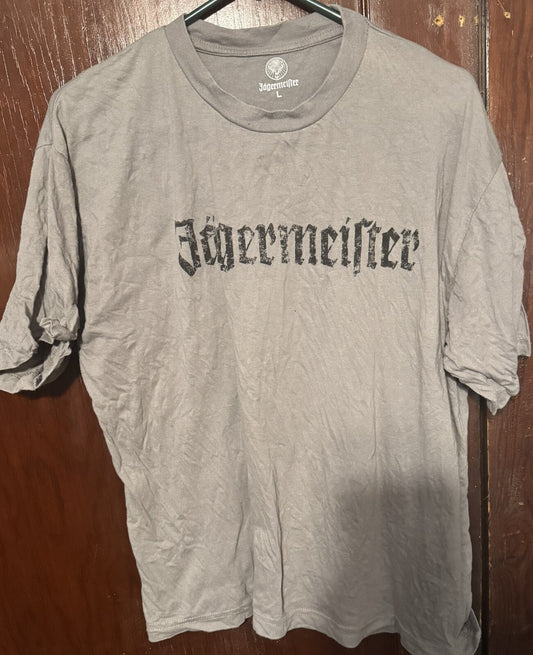 Jagermeister Gray Logo T-Shirt Men Size L