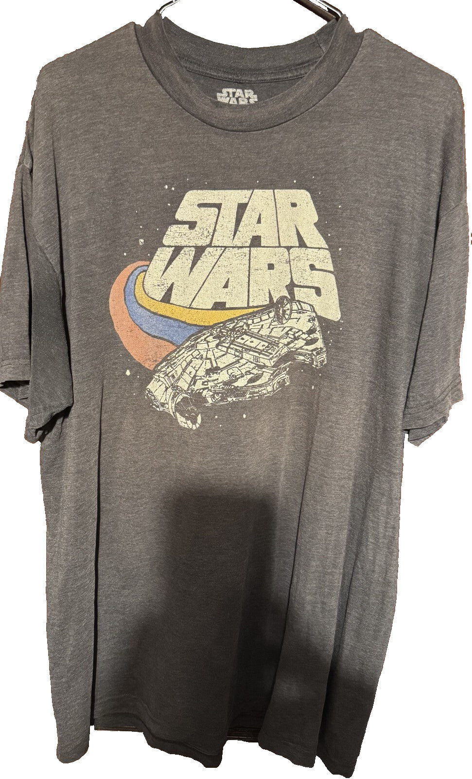 Star Wars Logo T-Shirt Men's Size XLT Gray