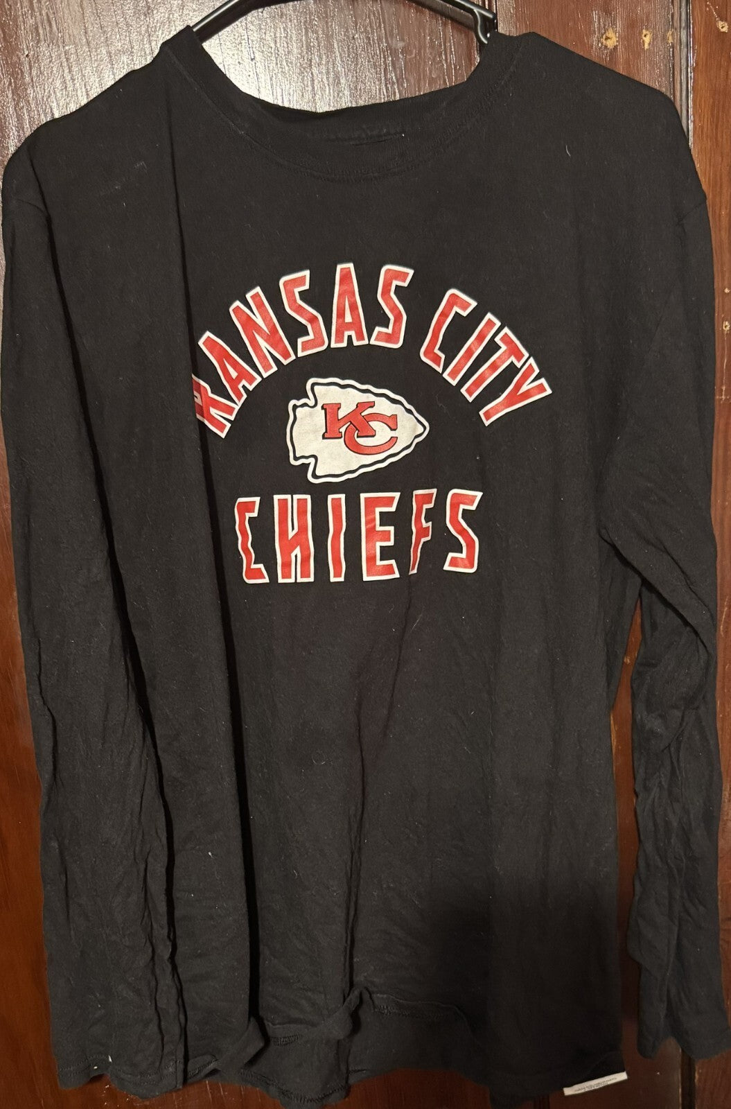 Kansas City Chiefs Black Fanatics L/S t-shirt Men's Size L