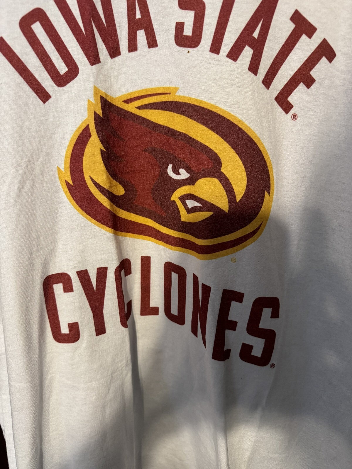 Iowa State Cyclones S/S T-Shirt White Men Sz XL New With Tag