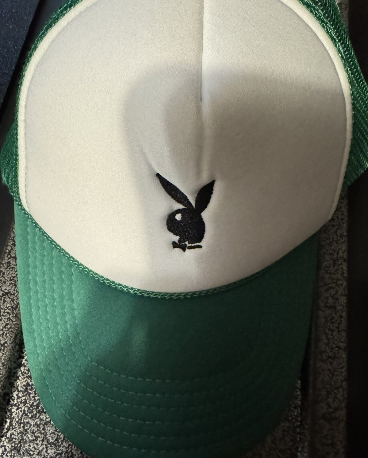 Playboy Trucker snapback hat OSFA Green/White